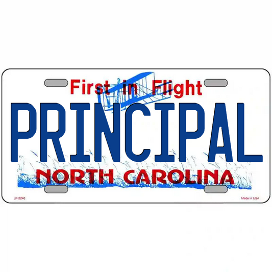 Principal North Carolina Metal Sign
