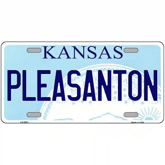 Pleasanton Kansas Metal Sign