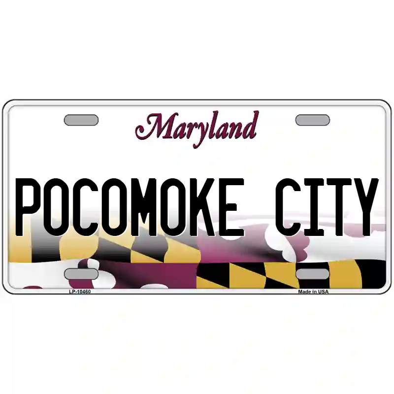Pocomoke City Maryland Metal Sign