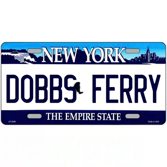 Dobbs Ferry New York Blue Metal Sign