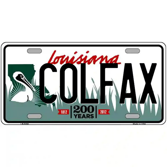 Colfax Louisiana Metal Sign