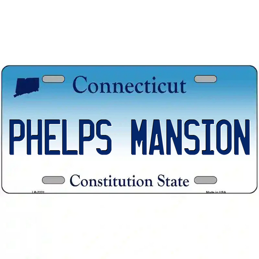 Phelps Mansion Connecticut Metal Sign