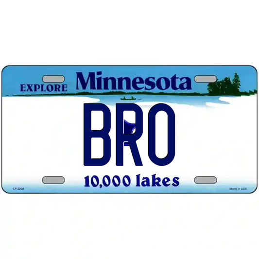 Bro Minnesota Metal Sign