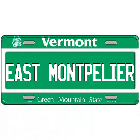 East Montpelier Vermont Metal Sign