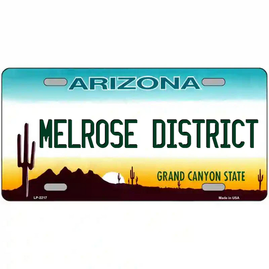 Melrose District Arizona Metal Sign