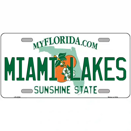 Miami Lakes Florida Metal Sign