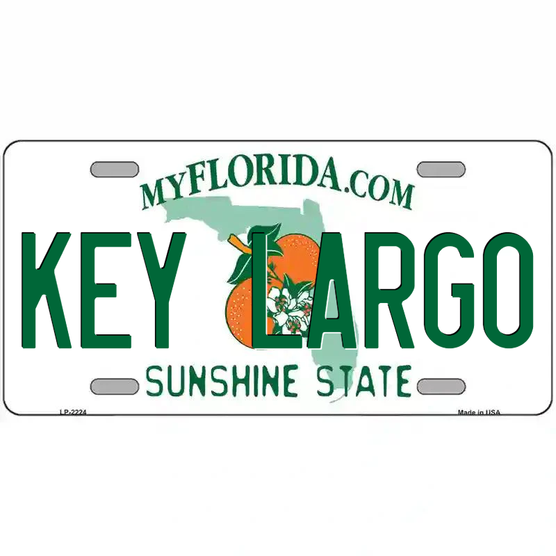 Key Largo Florida Metal Sign
