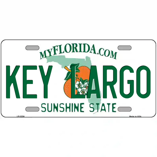 Key Largo Florida Metal Sign