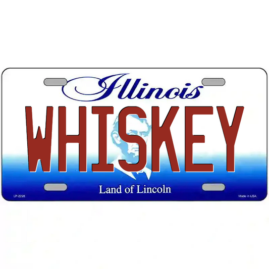 Whiskey Illinois Metal Sign