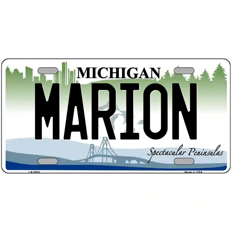 Marion Michigan Metal Sign