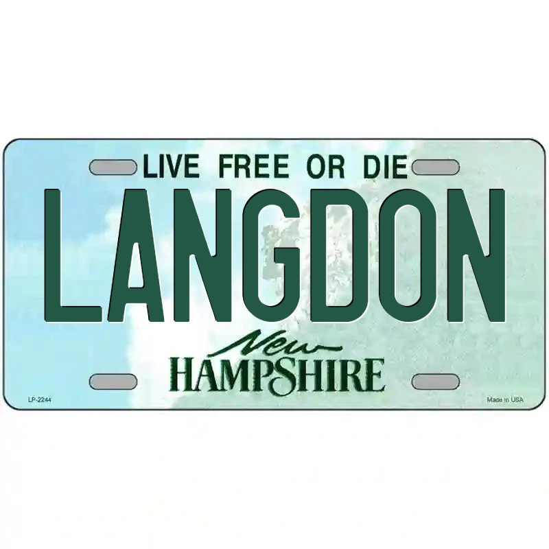 Langdon New Hampshire Metal Sign