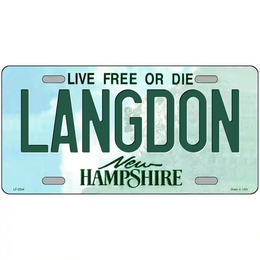 Langdon New Hampshire Metal Sign