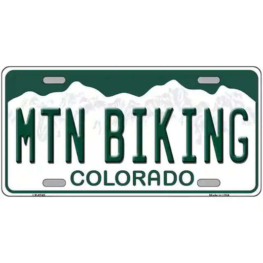 Mountain Biking Metal Sign