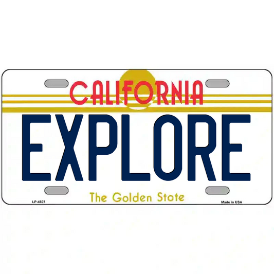 Explore California Metal Sign