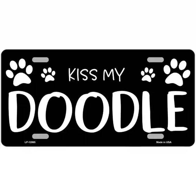 Kiss My Doodle Metal Sign