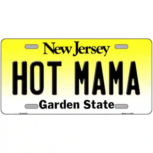 Hot Mama New Jersey Metal Sign