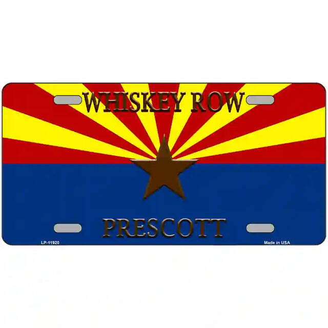 Whiskey Row Prescott Arizona Flag Metal Sign
