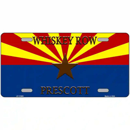 Whiskey Row Prescott Arizona Flag Metal Sign
