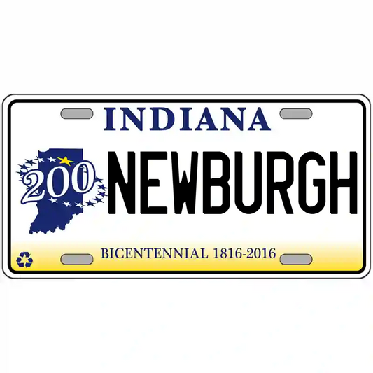 Newburgh Indiana Bicentennial Metal Sign