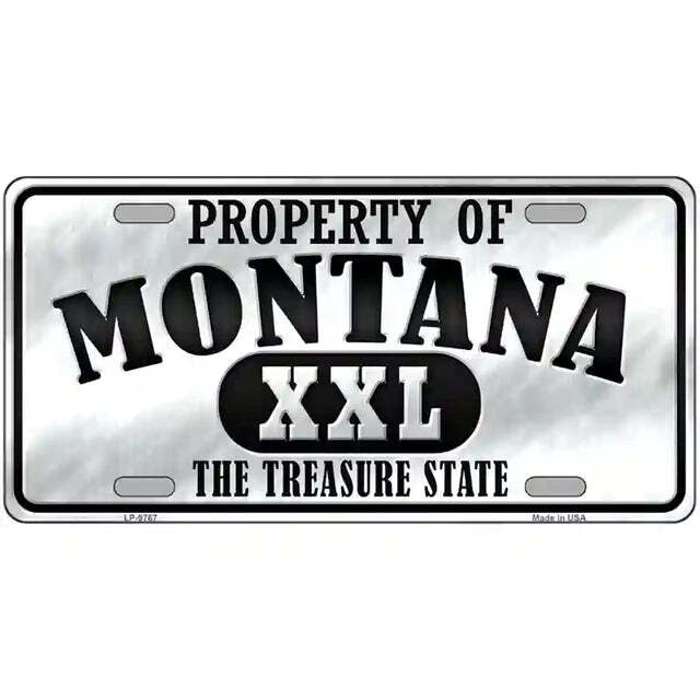 Property of Montana The Treasure State Montana Metal Sign