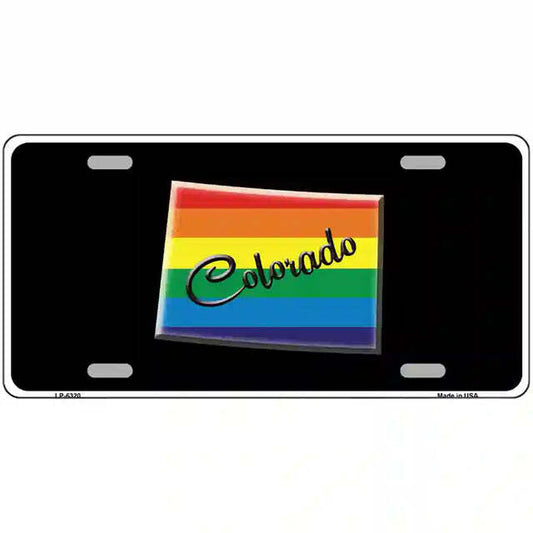 Colorado Gay Pride Rainbow Flag Metal Sign