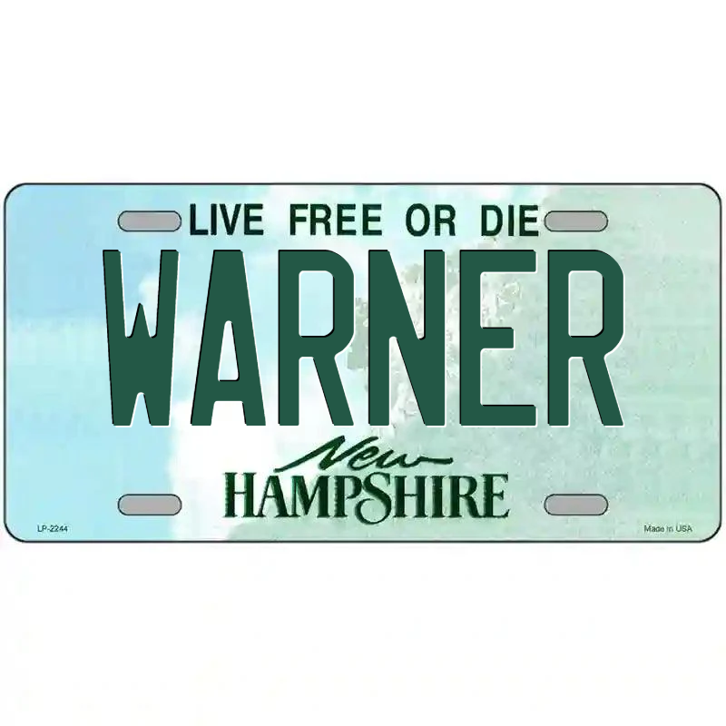 Warner New Hampshire Metal Sign
