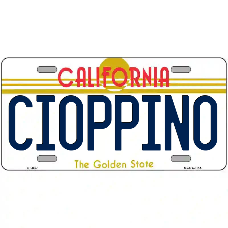 Cioppino California Metal Sign