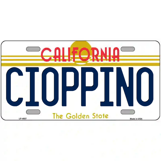 Cioppino California Metal Sign