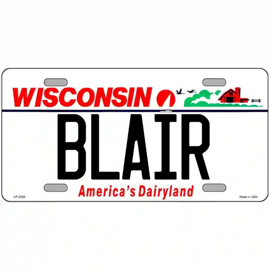 Blair Wisconsin Metal Sign