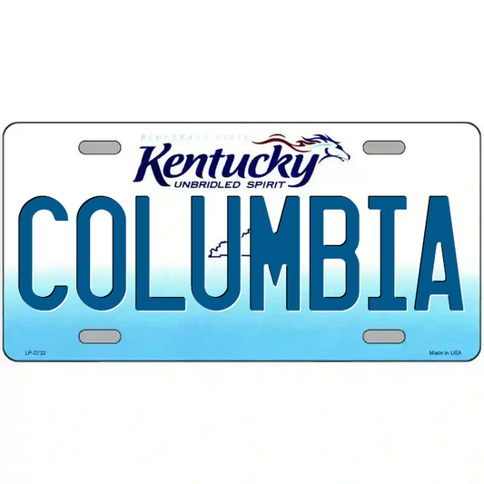 Columbia Kentucky Metal Sign
