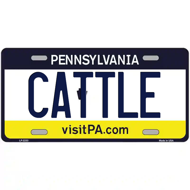 Cattle Pennsylvania Metal Sign