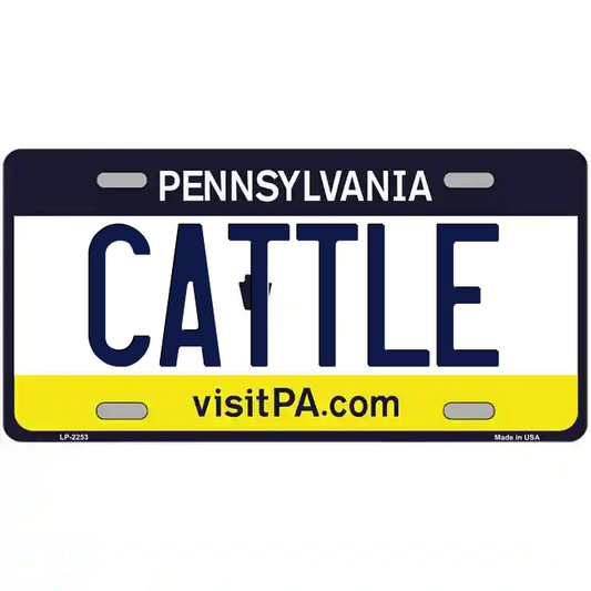 Cattle Pennsylvania Metal Sign