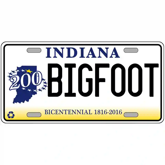 Bigfoot Indiana Bicentennial Metal Sign