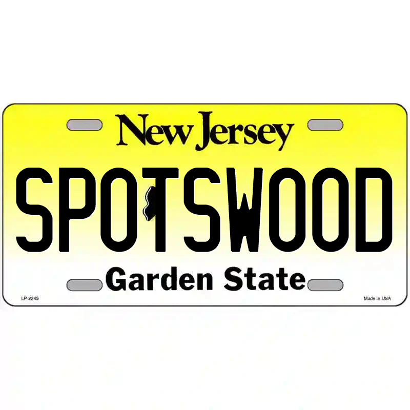 Spotswood New Jersey Metal Sign