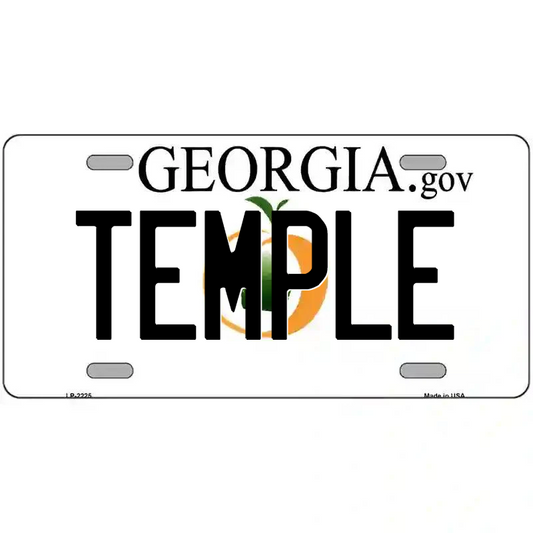 Temple Georgia Metal Sign