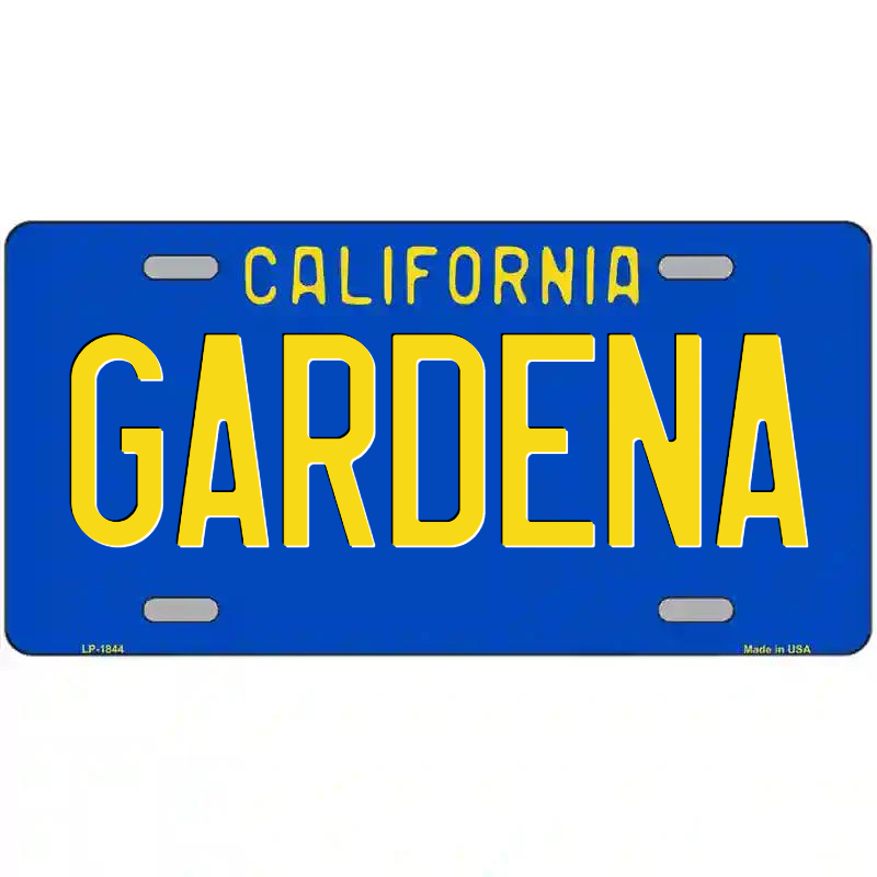 Gardena California Blue Metal Sign