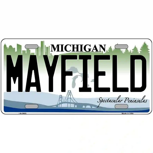 Mayfield Michigan Metal Sign