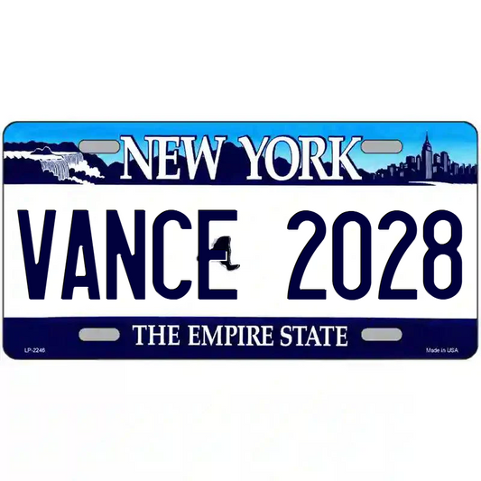 Vance 2028 New York Blue Metal Sign