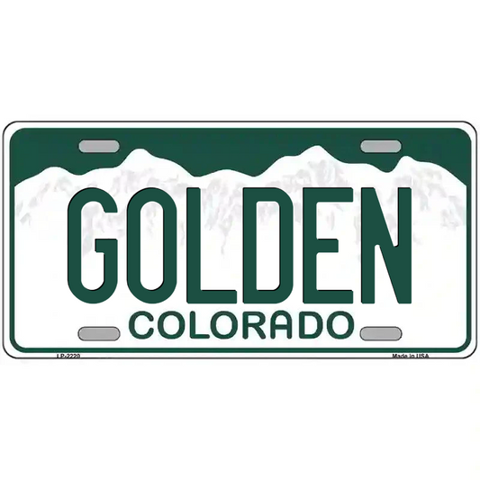 Golden Colorado Metal Sign