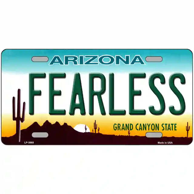 Fearless Arizona Metal Sign