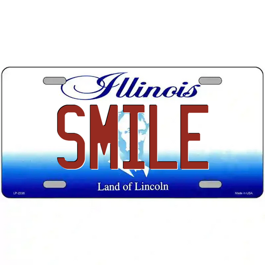 Smile Illinois Metal Sign
