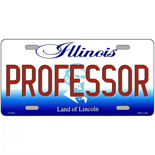 Professor Illinois Metal Sign