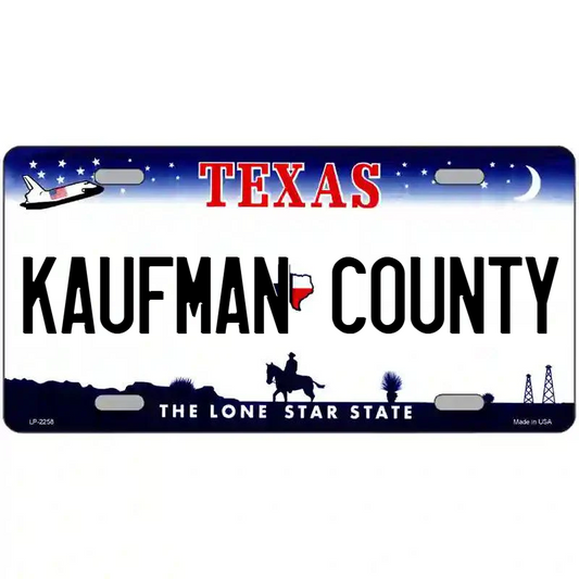 Kaufman County Texas Metal Sign