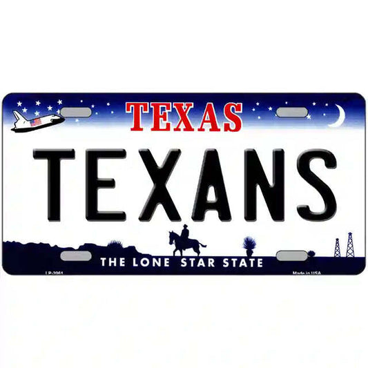 Texans Texas Metal Sign