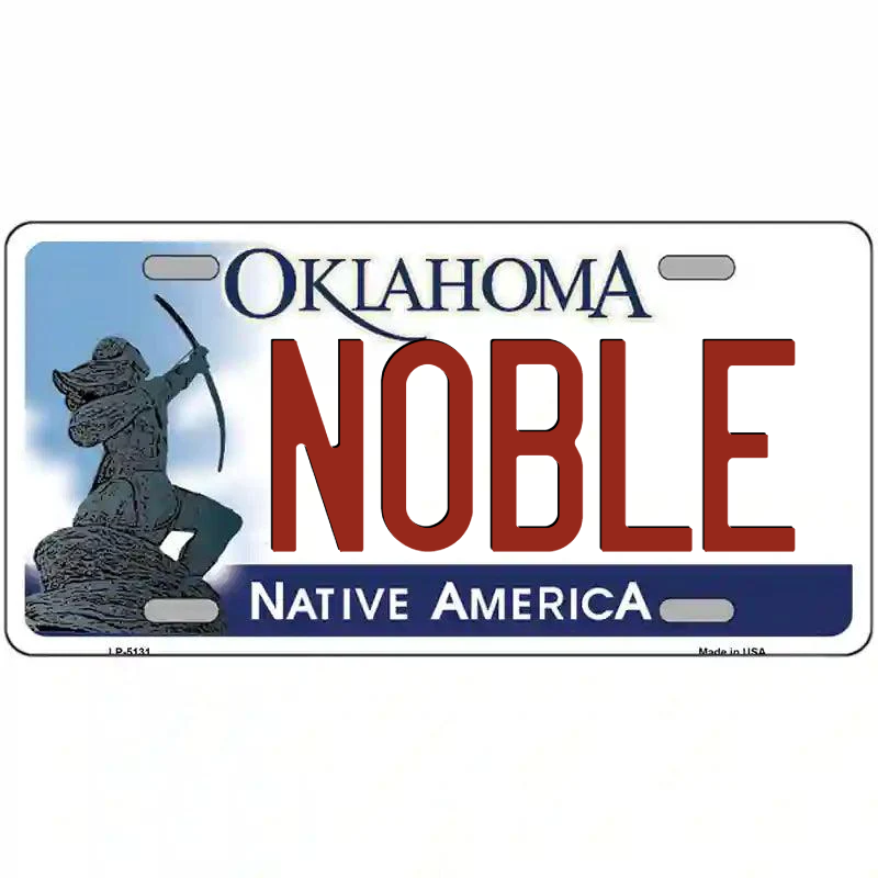 Noble Oklahoma Metal Sign