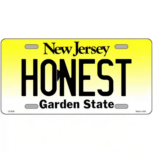 Honest New Jersey Metal Sign