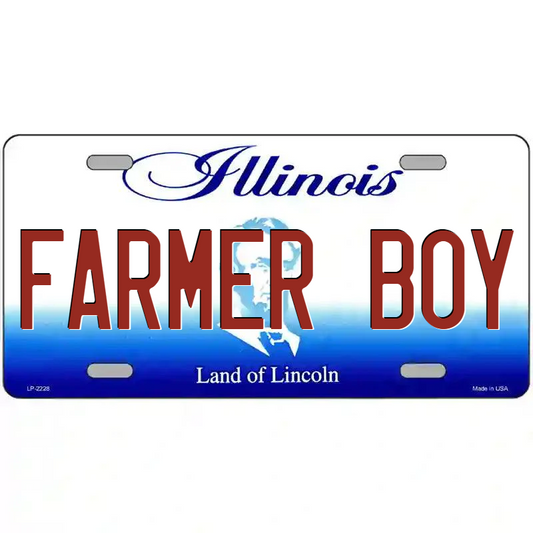 Farmer Boy Illinois Metal Sign