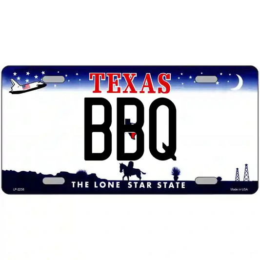 BBQ Texas Metal Sign
