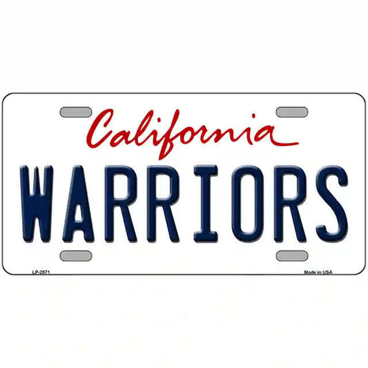 Warriors California Metal Sign
