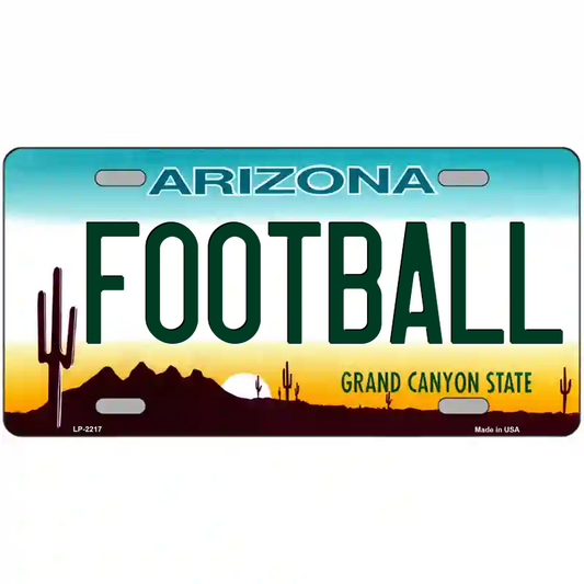 Football Arizona Metal Sign